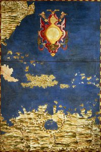 A Karib-térség és Venezuela térképe a „Sala delle Carte Geografiche”-ből (Földrajzi Térképek Csarnoka) 1570 körül